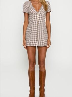 Princess Polly Loveliness Check Playsuit Mini dress